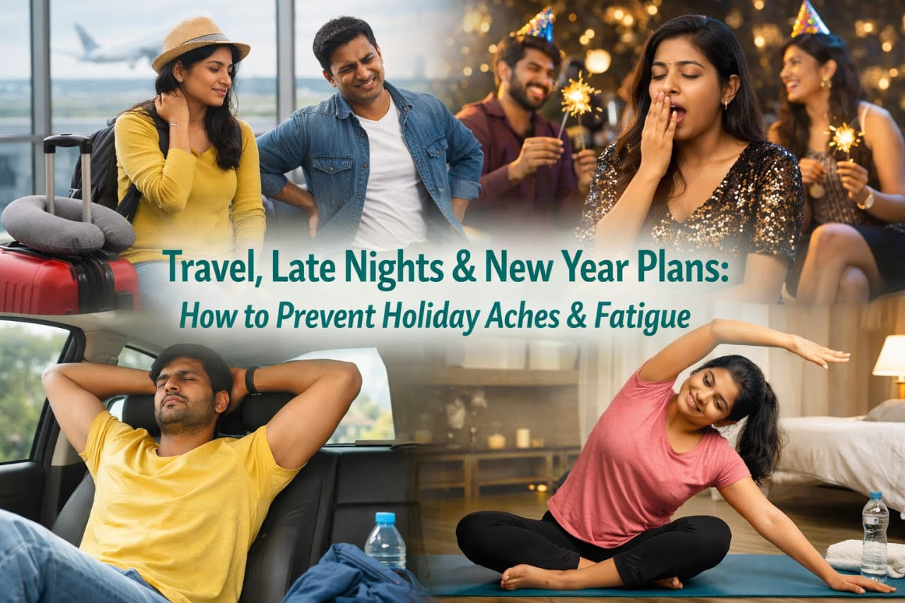 Travel, Late Nights & New Year Plans: How to Prevent Holiday Aches & Fatigue
