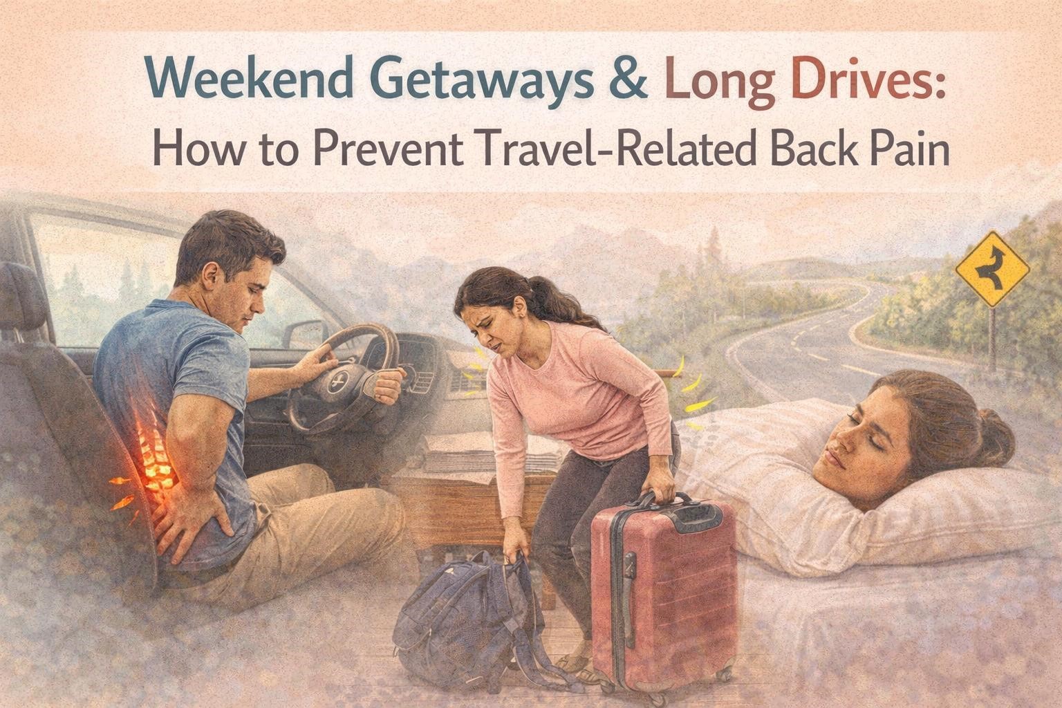 Weekend Getaways & Long Drives : How to Prevent Travel-Related Back Pain