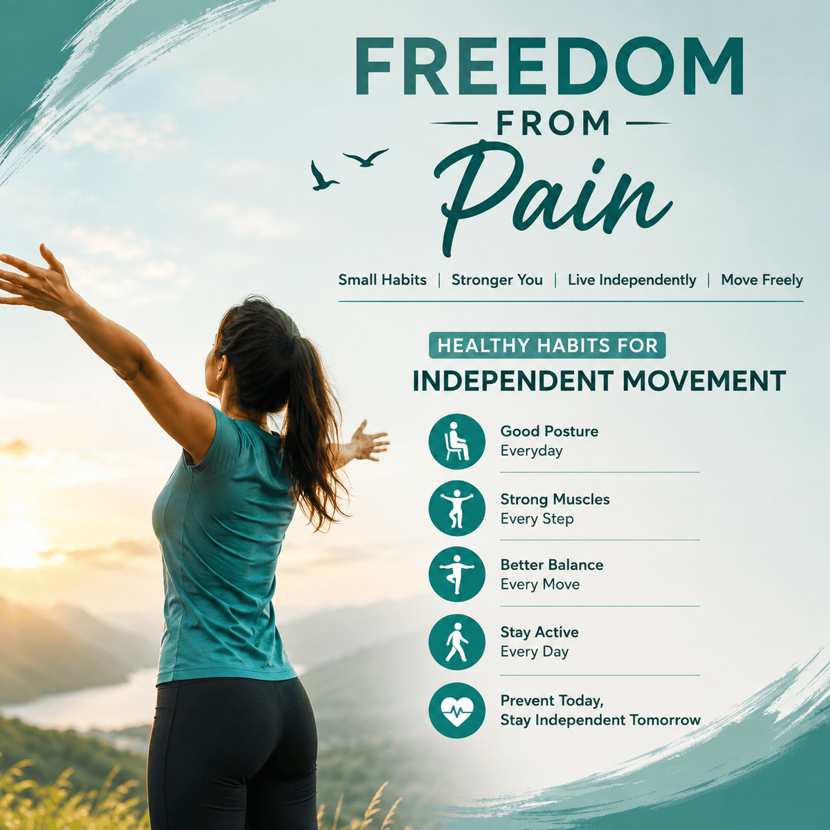 Freedom from Pain: Small Daily Habits That Keep You Moving Independently
